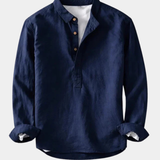 Orlando - Vintage Style Cotton-Linen Shirt