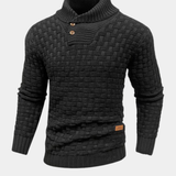 Hector - Basketweave Shawl Collar Jumper