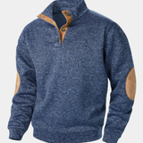 Kelvin - Marled Button Neck Jumper