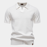 Neil - Textured Knit Polo Shirt