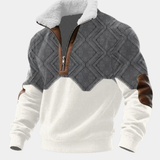 Elias - Fair Isle Yoke Half-Zip Jumper