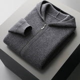 Malcolm - Zip-Through Knit Cardigan