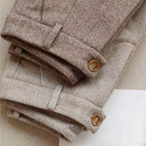 Nathan - Herringbone Tailored Trousers