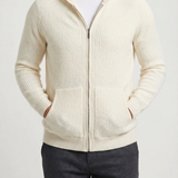 Malcolm - Zip-Through Knit Cardigan