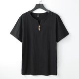 Valaro Linen Split-Neck Tee