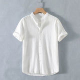 Calder Open Collar Cotton Shirt