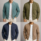 Adrian | Modern Suede Bomber Jacket