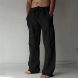 Tobias - Linen Blend Drawstring Trousers