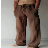 Tobias - Linen Blend Drawstring Trousers