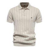Men's Vintage Ribbed Polo Shirt