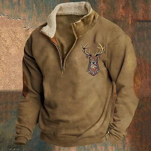 Garrick - Embroidered Fleece Half-Zip