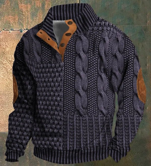 Jasper - Patterned Cable Knit Cardigan