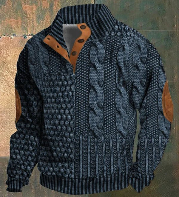 Jasper - Patterned Cable Knit Cardigan