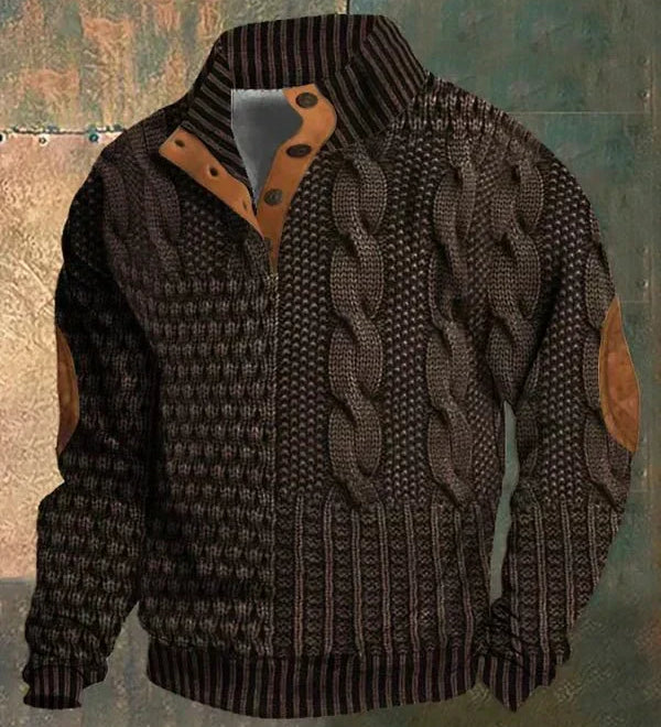 Jasper - Patterned Cable Knit Cardigan