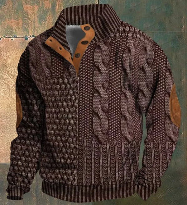 Jasper - Patterned Cable Knit Cardigan
