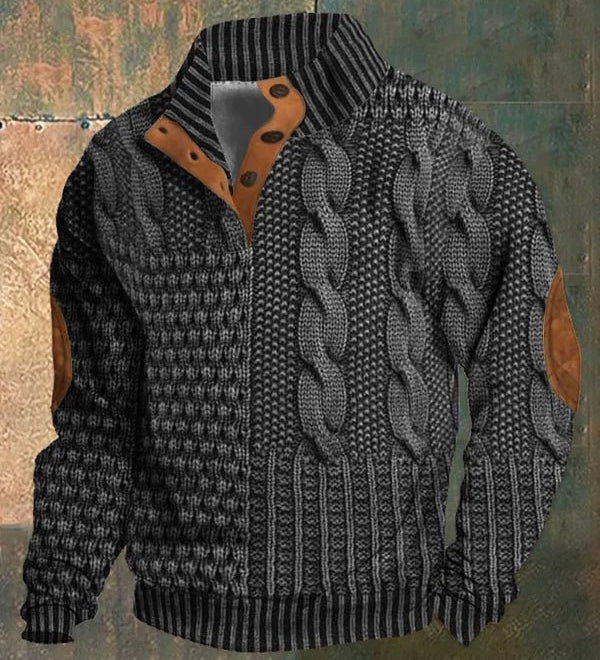 Jasper - Patterned Cable Knit Cardigan