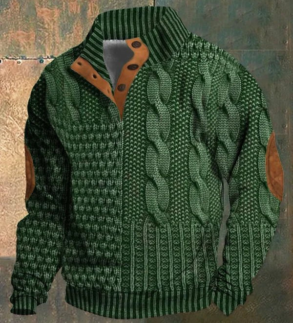 Jasper - Patterned Cable Knit Cardigan