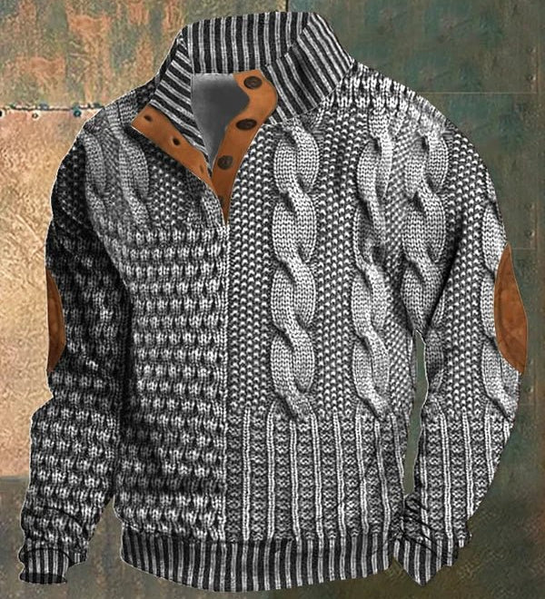Jasper - Patterned Cable Knit Cardigan
