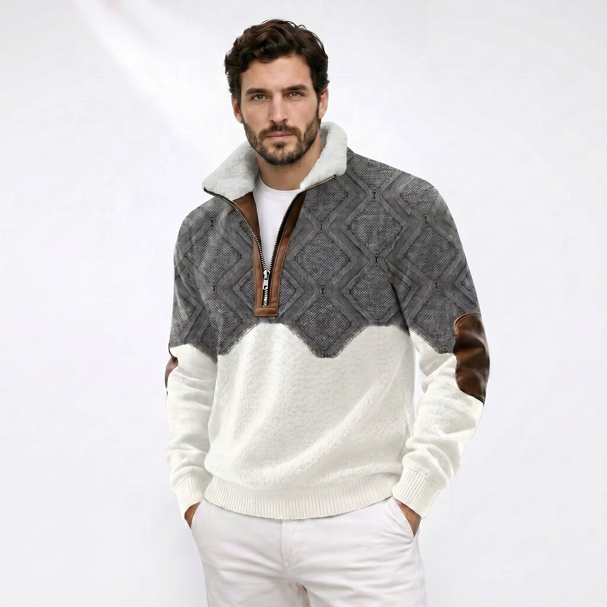 MAXIM™║Zip-Up Sweater with Lined Collar