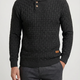 Hector - Basketweave Shawl Collar Jumper