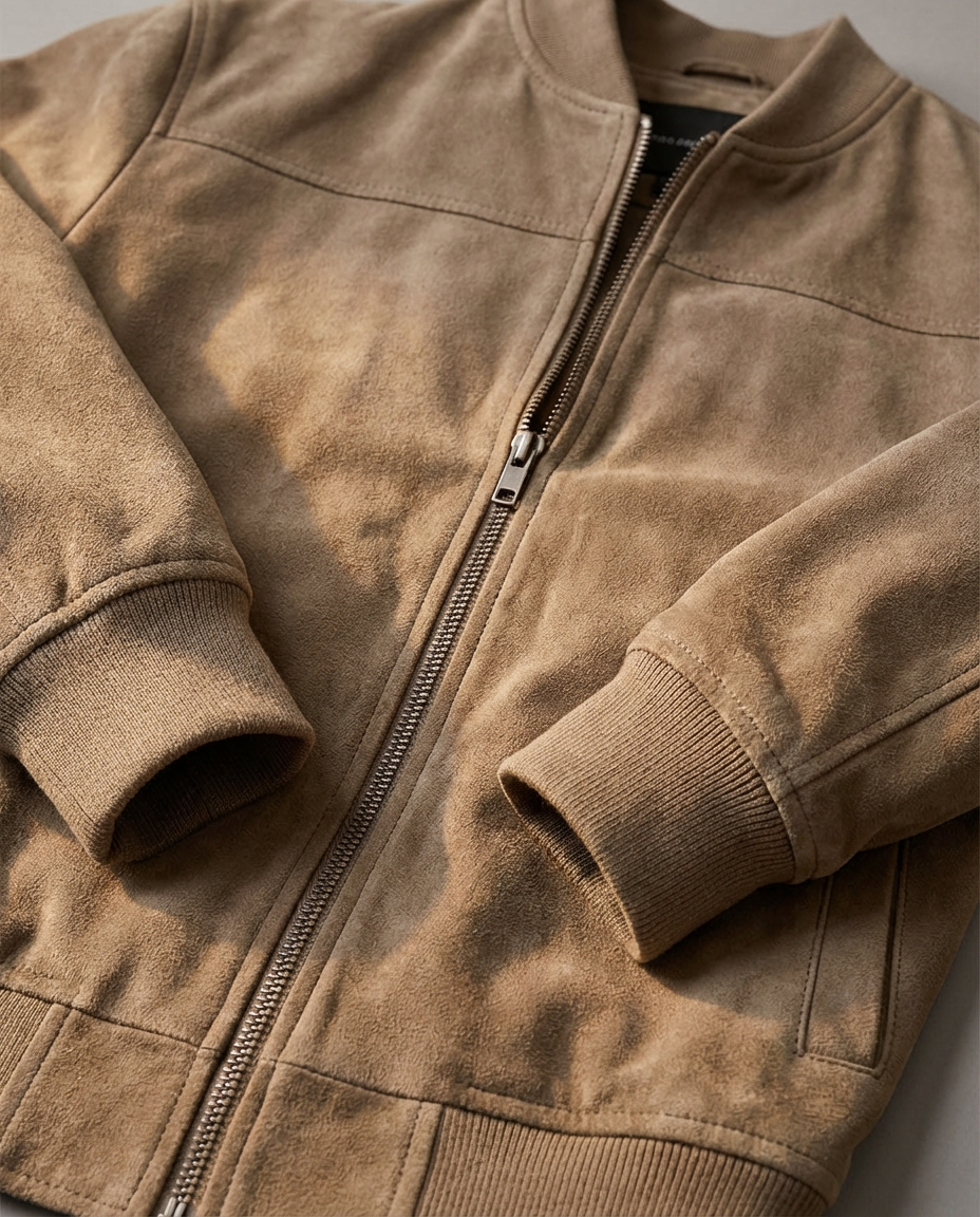 Adrian | Modern Suede Bomber Jacket