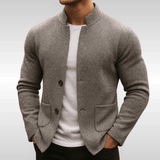 Nolan - Knit Blazer with Stand Collar