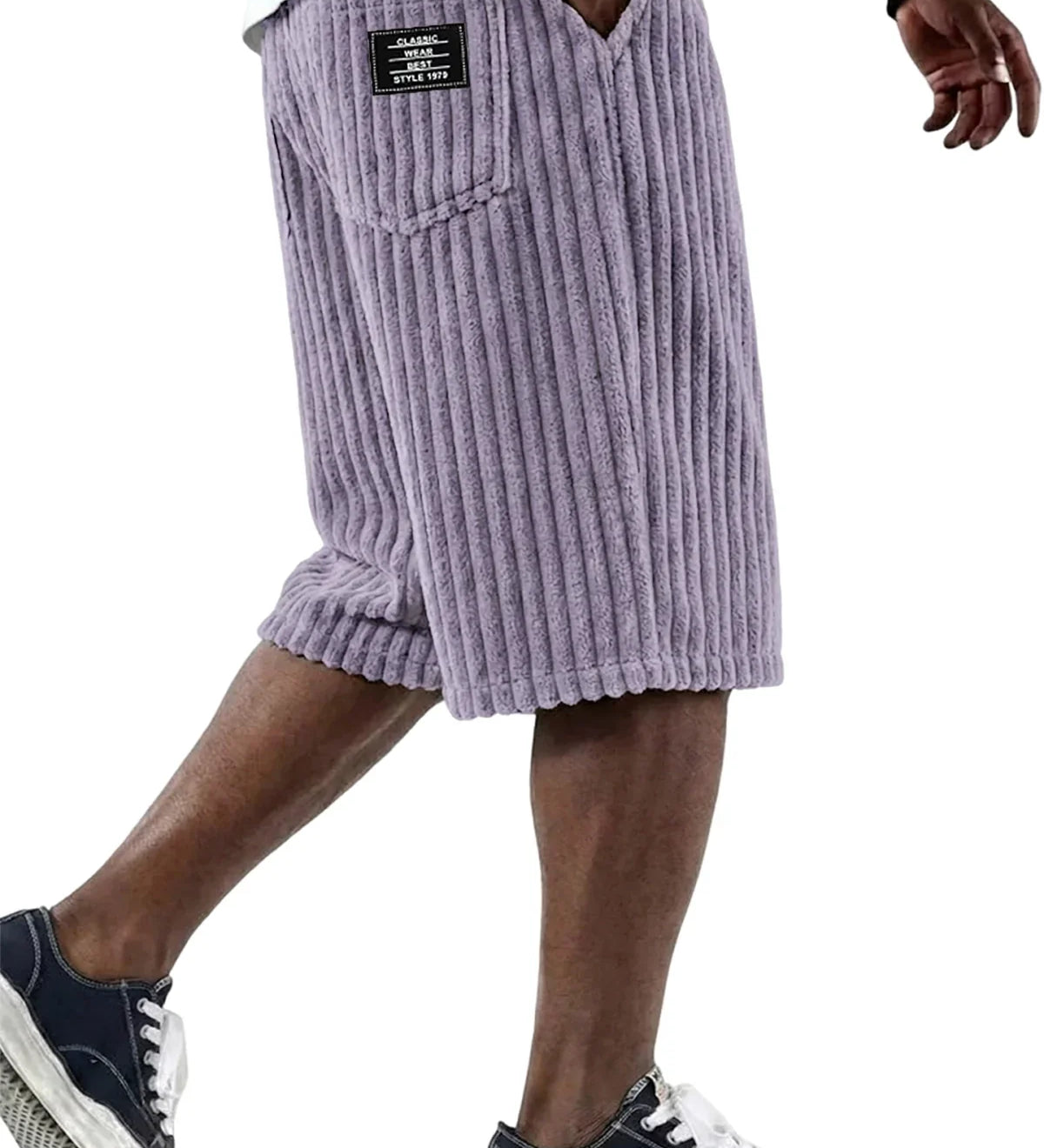 Overton - Corduroy Shorts with Embroidery Detail