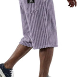 Overton - Corduroy Shorts with Embroidery Detail