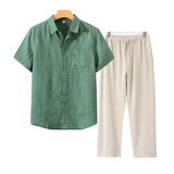Juvana Linen Short Sleeve Set