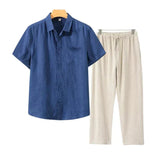 Juvana Linen Combo Short Sleeve