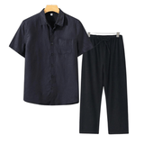 Juvana Linen Combo Short Sleeve