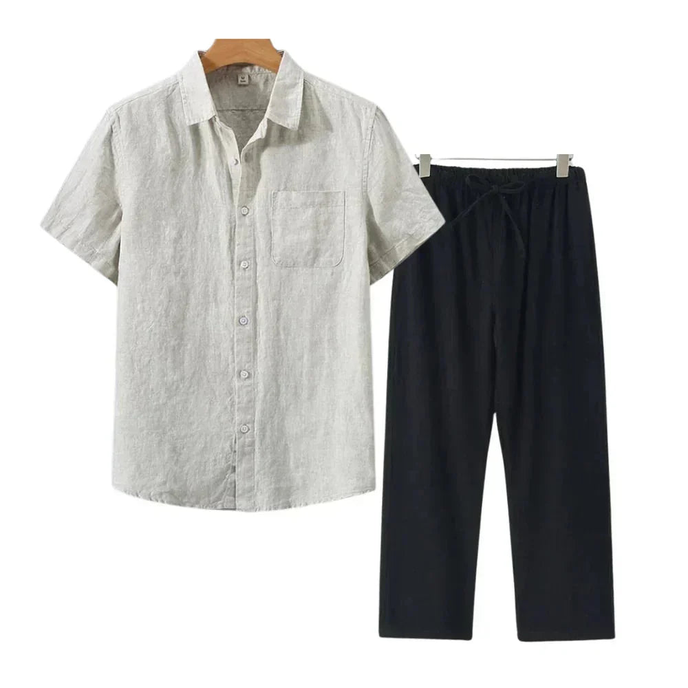Juvana Linen Short Sleeve Set