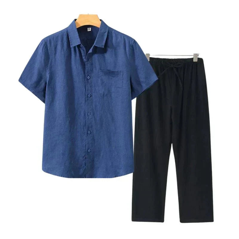 Juvana Linen Short Sleeve Set