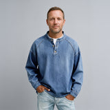 Marcus - Washed Denim Pullover Shirt