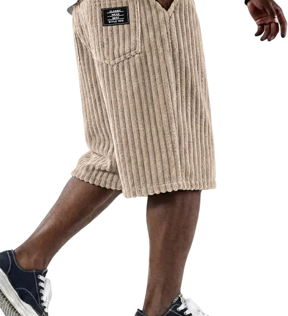 Overton - Corduroy Shorts with Embroidery Detail
