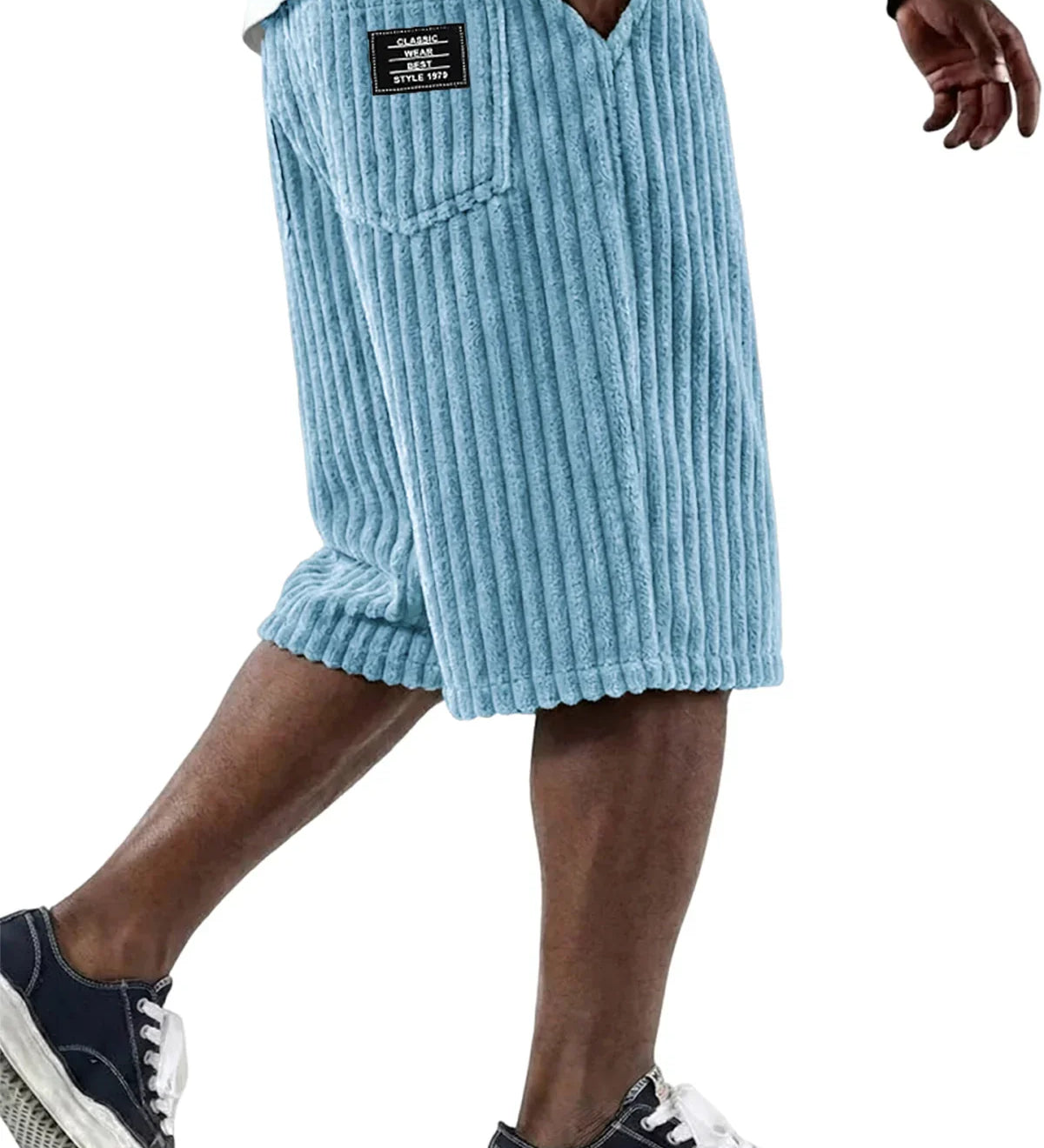 Overton - Corduroy Shorts with Embroidery Detail