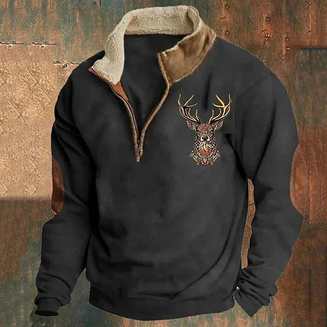 Garrick - Embroidered Fleece Half-Zip