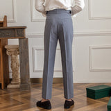 Hubert - Classic High-Waist Buckle Trousers