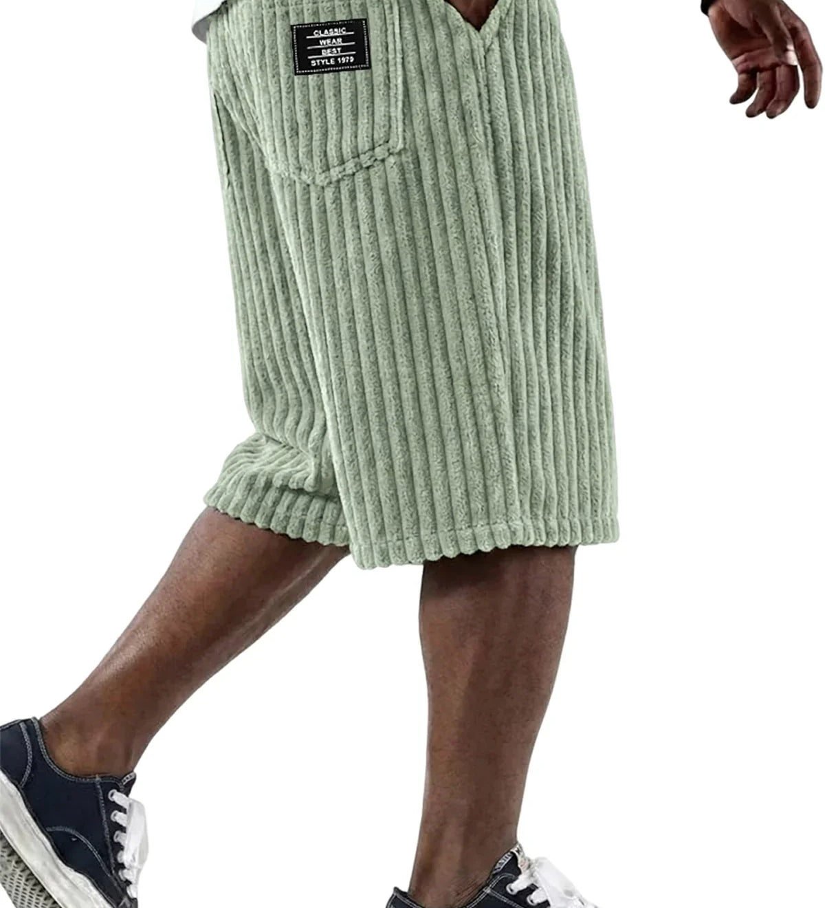 Overton - Corduroy Shorts with Embroidery Detail