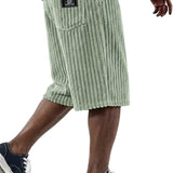 Overton - Corduroy Shorts with Embroidery Detail